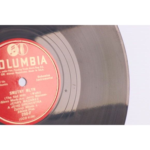 Jerry Mazanec, Smutny Mlyn / Kde Jsi Milko Má 1946 10" 78 rpm Record 290-F Czech - Picture 9 of 16